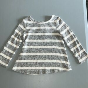 New York Laundry Baby Gray & White Soft Stripe Long Sleeve Top Size 3T